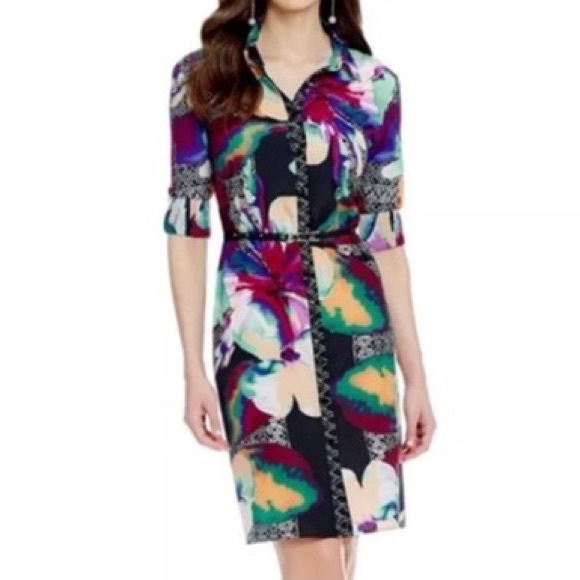 ANTONIO MELANI Dresses & Skirts - Antonio Melani Cersi Shirt Dress w/ Belt Size 4